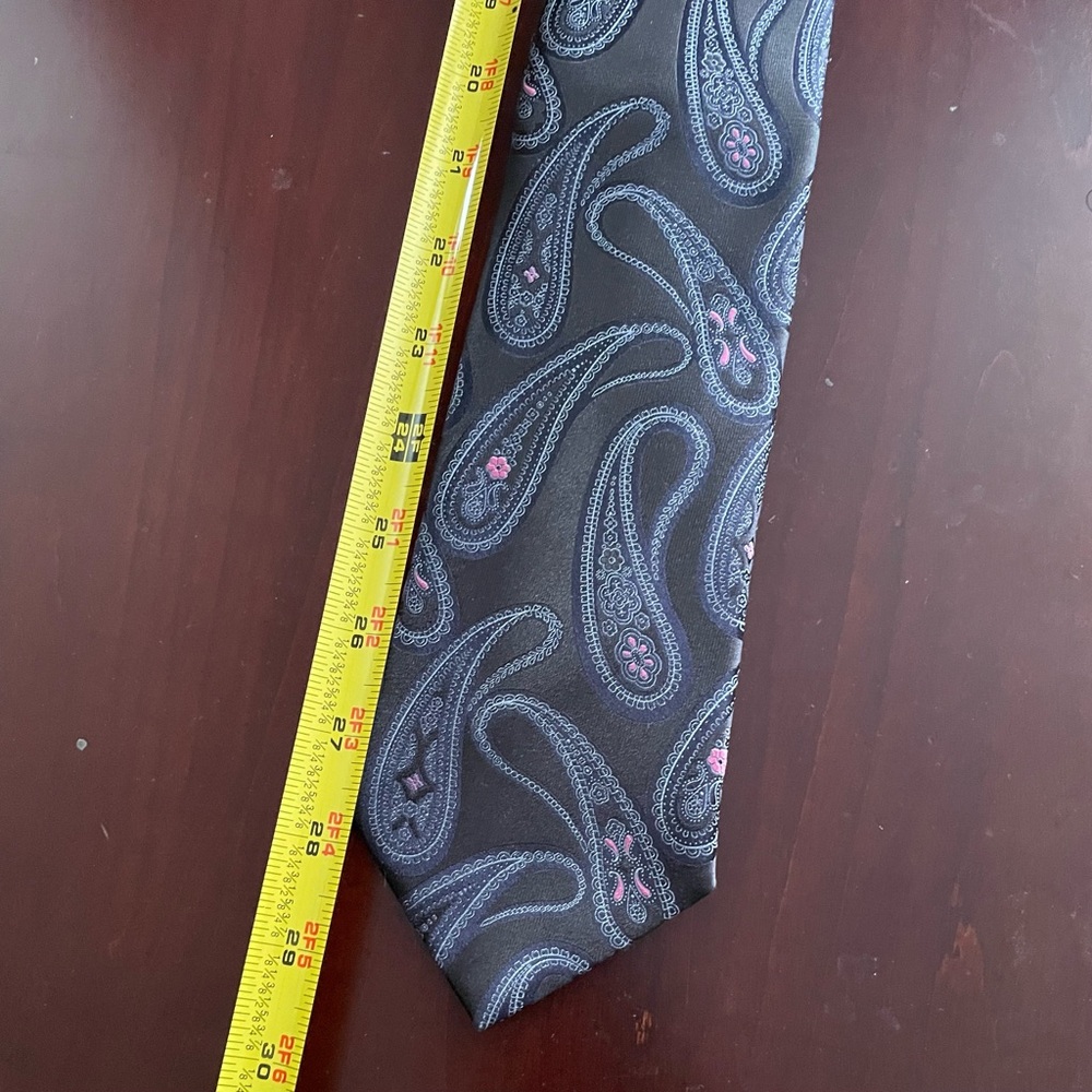 ERMENEGILDO ZEGNA Italian Men's Tie 100% Silk - Picture 5 of 6